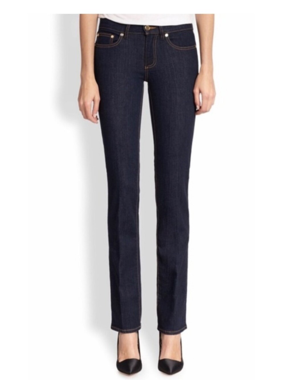 Tory Burch Dark Wash Straigh Leg Jeans Size 27